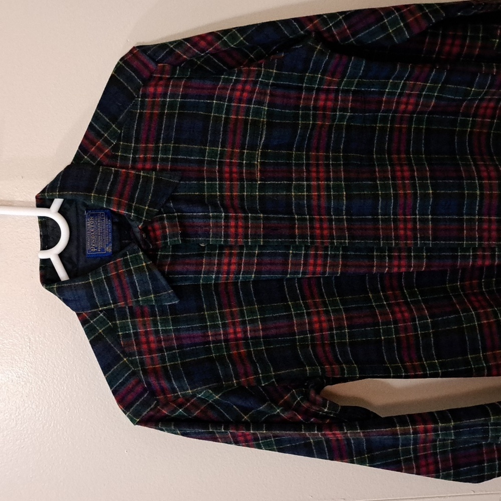 Men's Pendleton Shirt, 100% Virgin Wool, Size Small